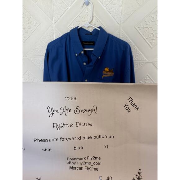 Pheasants Forever XL Dunbrooke men's blue Shirt button-up long-sleeve - Picture 11 of 11